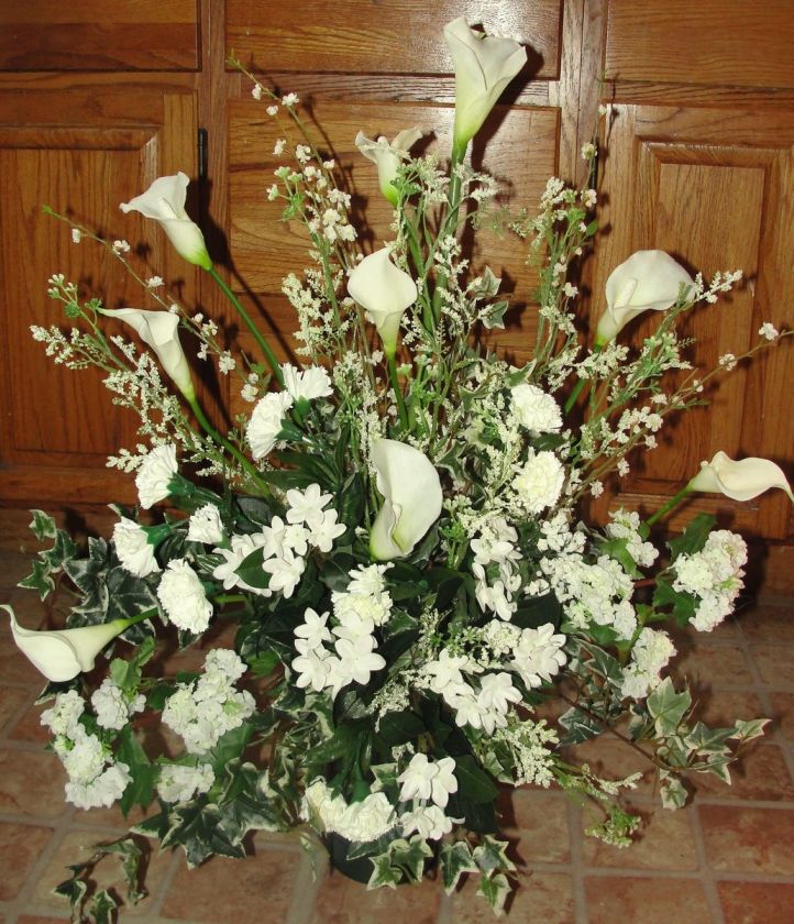 High End Church Flower Stephanotis White Bridal Weddings Altar Urn 
