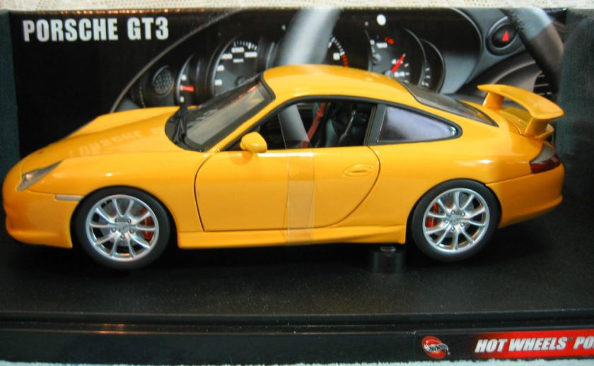 Hot Wheels Porsche GT3 Yellow Car Die Cast 118 NEW  