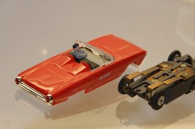 NOS Aurora T Jet Slot Car, Red/Tan/Black 63 T Bird, #1355  