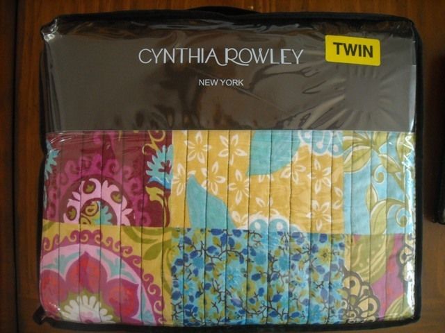 CYNTHIA ROWLEY   PATCHWORK FLORAL SET TWIN NEW  