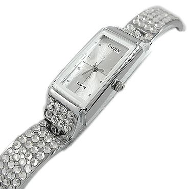 fashion party jewelry White Topaz Gold Plated On Stainless Steel Wrist 