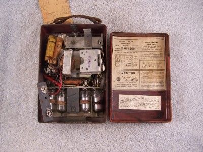 RCA Victor Portable AM Radio Vintage Untested Model 54B3  