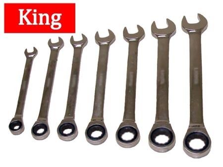 King Tools 7 Pc Ratchet Wrench Ratcheting Wrench SAE  