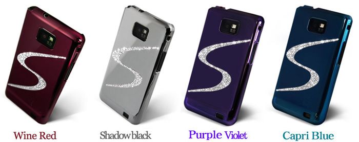 Swarovski Bling Crystal Luxury Hard Case Cover for SAMSUNG GALAXY S 2 