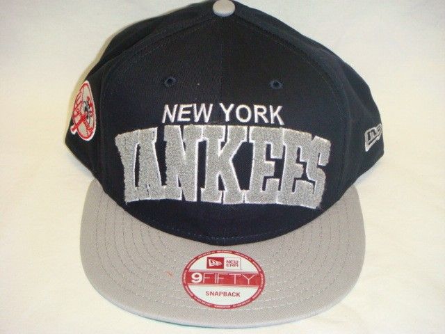 NEW YORK YANKEES NEW ERA NCAA SNAPBACK HAT CAP CHENIELLE BLACK/GREY 