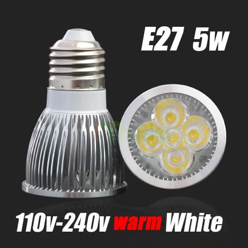 E27 Mr16 Gu10 5W 5*1W Led ceiling Warm&Cool White Light Bulb Lamp 110V 