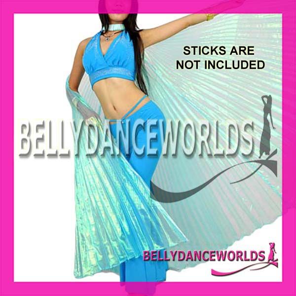 BELLY DANCE COSTUME SET ISIS WINGS LARGE 8 COLORS NEW  