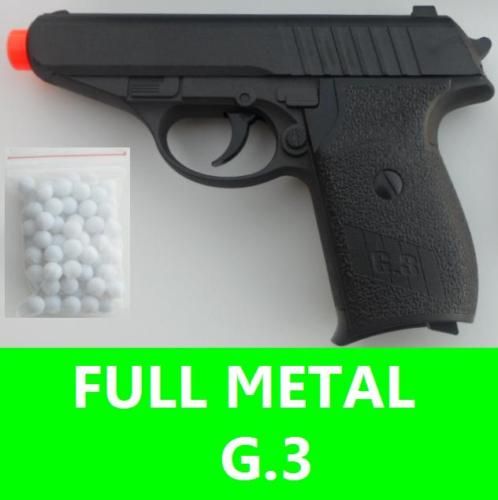 NEW HEAVY DUTY METAL G.3 G3 AIRSOFT GUN PISTOL + BBS  