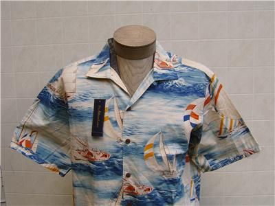 Polo Ralph Lauren Mens Button SS Camp Shirt L Hawaiian  