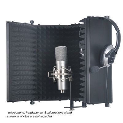  Microphone Diffuser Isolation Sound Absorber Foam Panel Shield Stand 