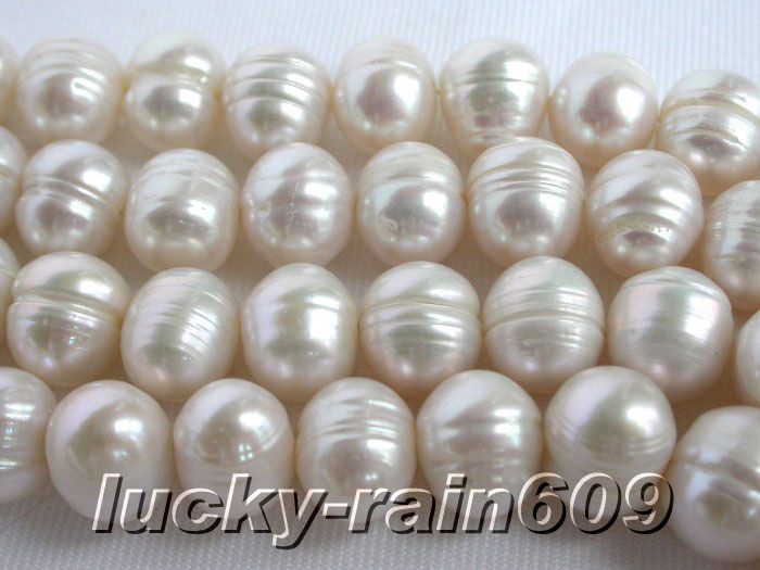 piece 11mm white freshwater pearl loose beads  