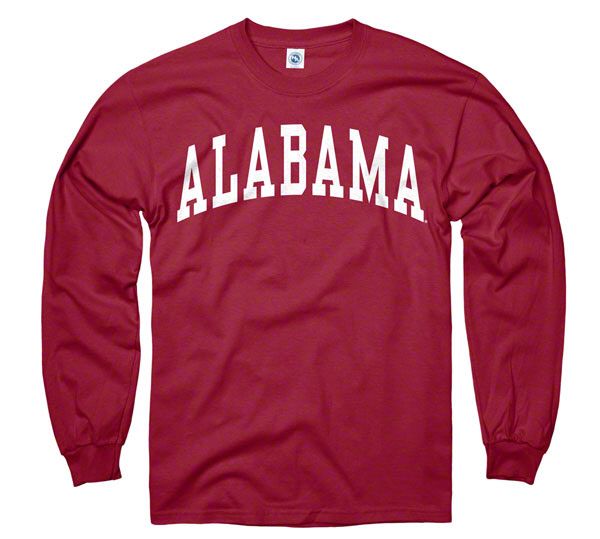 Alabama Crimson Tide Crimson Arch Long Sleeve T Shirt  