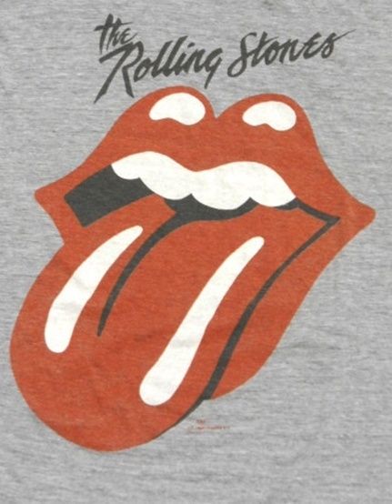   80s THE ROLLING STONES Tri Blend Heather Grey CONCERT Tour T Shirt M G