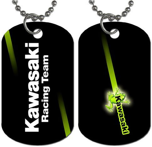 New Kawasaki Moto GP Biker Racing Dog Tag Necklace 1  