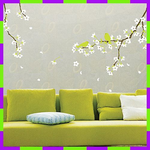KR 0021 PEAR BLOSSOMS WALL PAPER DECOR DECAL STICKER  