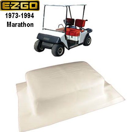 EZGO 1973 1994 Marathon Golf Cart WHITE Vinyl Seat Back Cover 15454 G1 