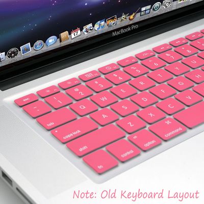 Pink Silicon Keyboard Cover Skin for Macbook Air Pro 13 15 17 US model 