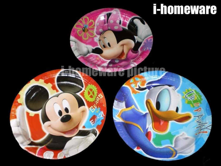 Mickey Mouse Birthday Party 6x Paper Plates m363  