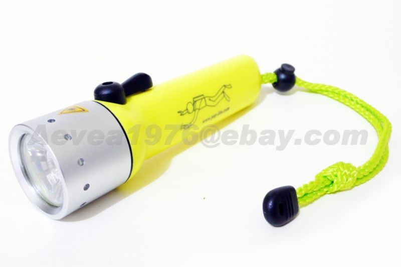 POP Lite F2 Scuba Diving Cree LED Flashlight   Yellow  